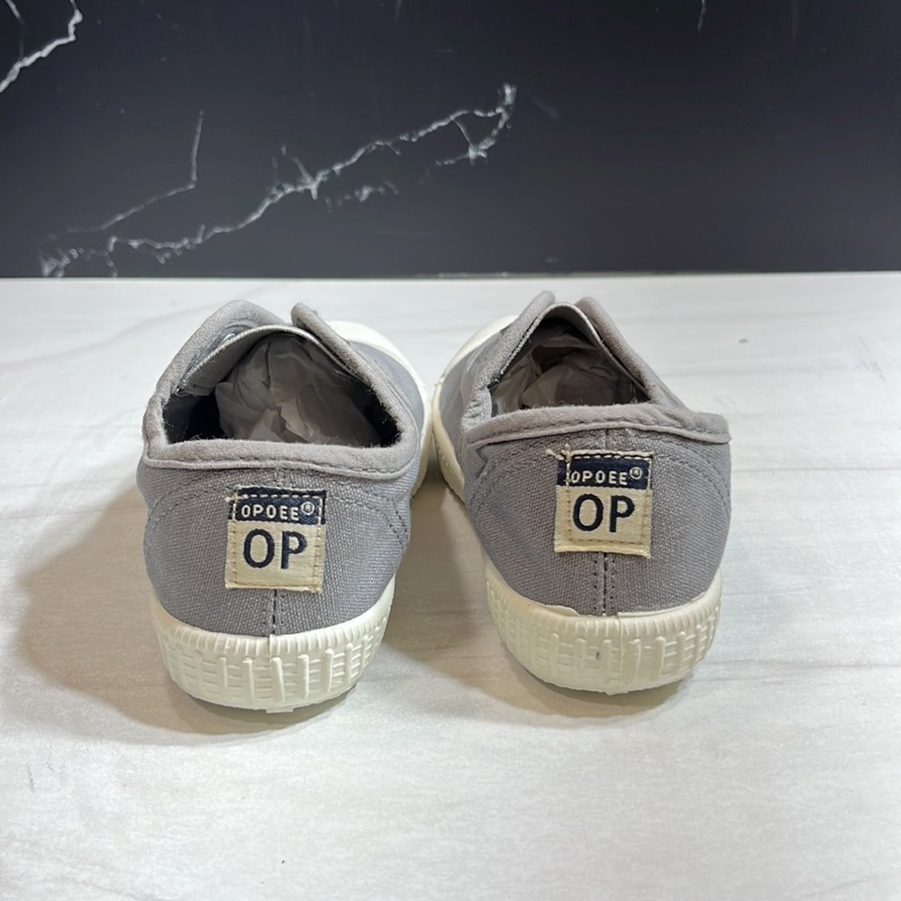 Opoee Toddler Canvas Shoe Gray/White sz 11 - Picture 4 of 9